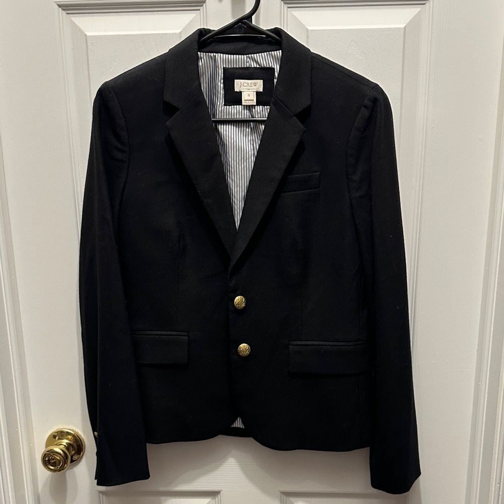 J. Crew Black Blazer with Gold Buttons